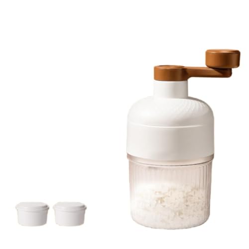 Nizzvlo 手動かき氷機 ふわふわ氷削り器 アイスシェーバー 簡単操作 滑り止め設計 ステンレス刃 電源不要 コンパクト 洗える 製氷型付き 家庭用・業務用に最適 子供パーティー夏デザートDIY (冷凍氷型×2)