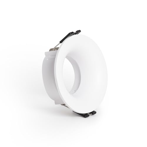 LEDKIA LIGHTING Aro Downlight Cónico Bajo UGR para Bombilla LED GU10 / GU5.3 Corte Ø 70 mm Blanco