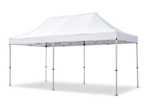 Image of Invezo Outdoor Gazebo Canopy Tent 10 x 20 feet - Waterproof Tent, 2 mins Installation with Metal sockets and Heavy top Cover (White, SEMI Premium (42 KGS))