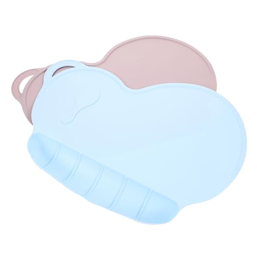 BESTYASH 2Pcs Silicone Placemats Non Slip Table Mats for Easy to Clean Store for Home Travel Dining Mats