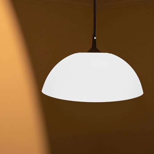 Image of ABOOFAN Plastic Lampshade 11.10 Inch Dome Design Ceiling Lamp Shade Replacement Cover Soft Light Diffuser for Home Wall and Ceiling Fixtures