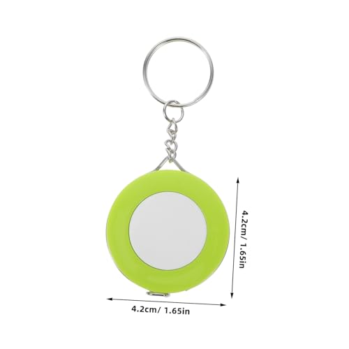HORIALENCE 携帯便利な緑色キャンディーカラーキーリング巻尺 ソフト素材で地に優しい 裁縫や手芸に 小型軽量で旅行にも対応