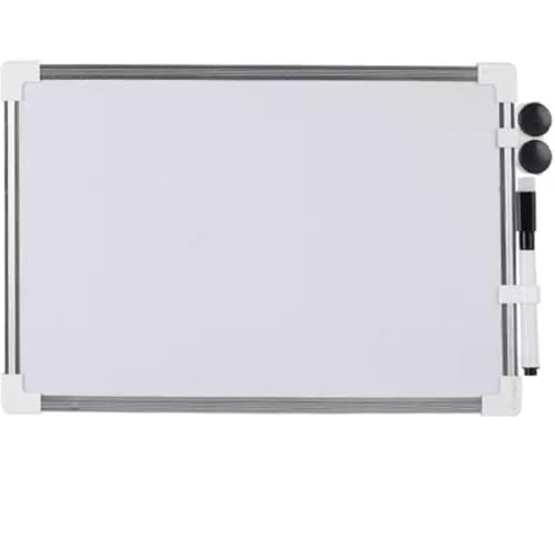 MARKQ Magnetic Whiteboard [30x40 cm] Dry Erase White Board with Silver Frame Perfect for Office School Home