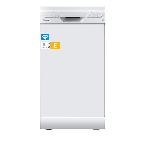 Midea SF 3.45NW PRO Geschirrspüler 45 cm Freistehend und Unterbaufähig, 9...