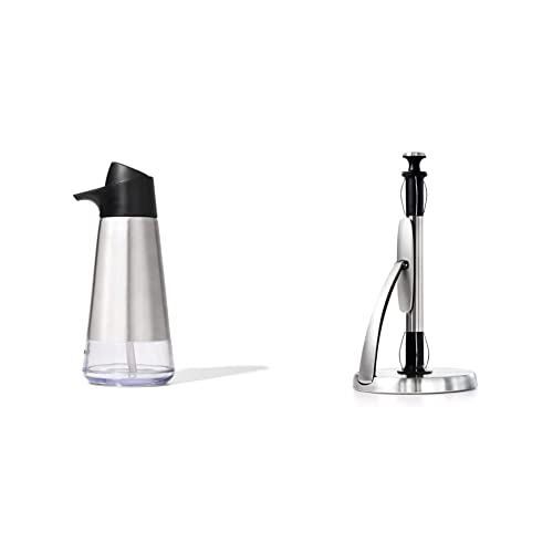 OXO Good Grips Stainless Steel Easy Press Dispenser & Good Grips SimplyTear Paper Towel Holder - Stainless Steel OXO Good Grips Stainless Steel Easy Press Dispenser & Good Grips SimplyTear Paper Towel Holder - Stainless Steel