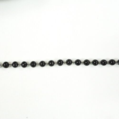 10 Yards Beaded Pearl Trim Strand 8mm Wide Black Fabric