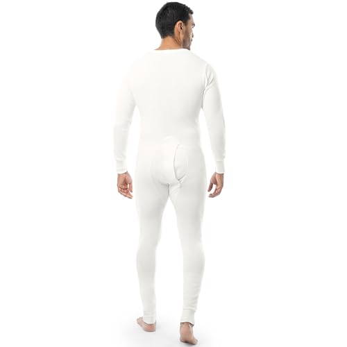 Indera Men's Cotton Rib Knit Union Suit2