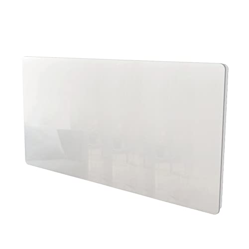 Kalia Radiateur électrique à inertie sèche bloc Céramique + façade verre écran LCD 2000 W Glass Norme NF Blanc 86 x 10 x h 46 cm