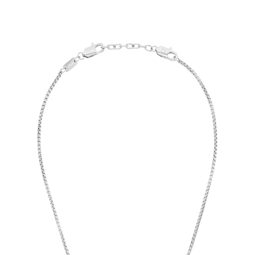 s.Oliver Kette mit Anhänger Edelstahl Herren Halsschmuck, 55+5 cm, Silber, Kommt in Schmuck Geschenk Box, 2035796 – Ansicht 3