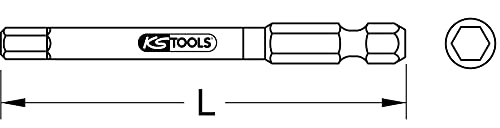 KS TOOLS 918.3456 TORSIONpower bit, 75mm, H45pcs - Image 2