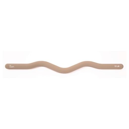 U can - Barra de silicón curva con peso para ejercicio | Barra ergonómica para entrenamiento de fuerza y pilates | Accesorio fitness ideal para tonificación y resistencia (Latte, 15 LB)