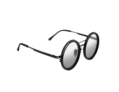 Adjustable Tint Polarized Sunglasses for Men Women Round Retro Circle Eyeglasses with UV Protection Gradient Lenses for Beach