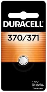 Duracell 370/371 Silver Oxide Button Battery, 1 Count Pack, 370/371 1.5 Volt Battery, Long-Lasting for Watches, Medical Devices, Calculators, and More