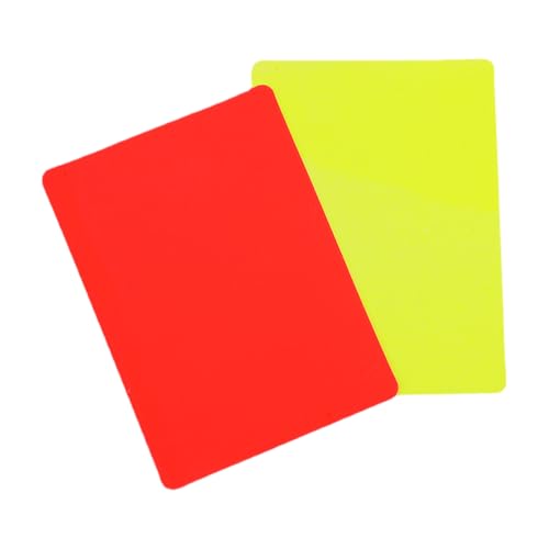 Tarjeta de árbitro - Tarjeta de árbitro de fútbol de 11 cm, ampliamente utilizada | Kit de accesorios de arbitral de PVC, tarjetas disciplinarias para partidos de fútbol, baloncesto, hockey, escuelas