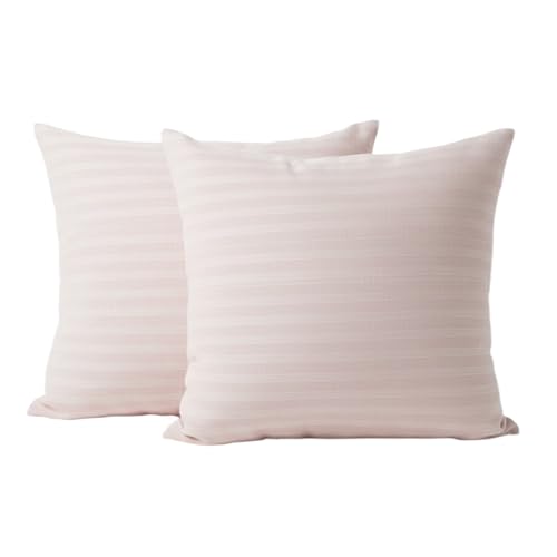 Image of Baby Pink Decorative Cushion Set of 2 | 16 x 16 Inch Soft Seating Accent for Sofa Chair | Elegant Home Furnishing Accessory for Living Room Bedroom Office Decor (Baby-Pink, 2)