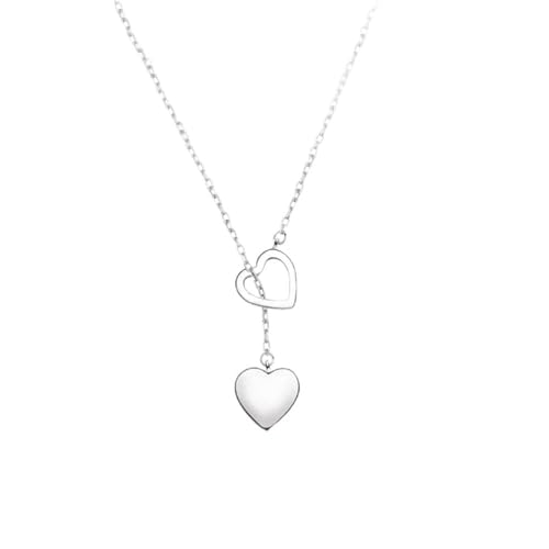 Collier double coeur pendentif femme aux finitions prestigieuses de haute joaillerie