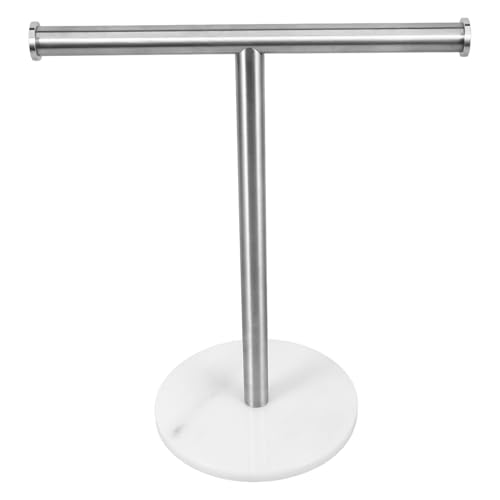 Toallero de pie de mármol y acero inoxidable SHINEOFI elegante 2