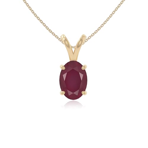 Oval Ruby V Bale Pendant