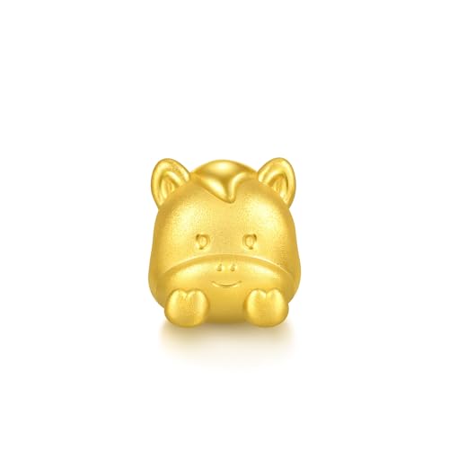 Image of CHOW SANG SANG 999 24K Gold Charme Cute Adorable Mini Chinese Zodiac Horse charm bracelet for Women & Men 17cm 95965C