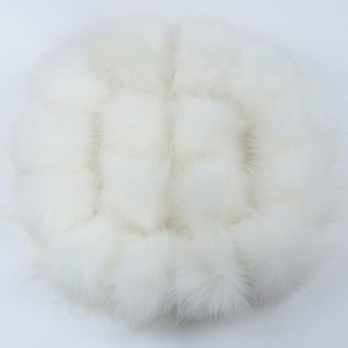 16 Bolas de peluche esponjosas de color claro con cuerda elástica 3