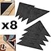 Protect Carpet Triangle Rug Grip Tape (8 pc. Set) Corner Edging Adhesive Gripper | Kitchen, Hallway, and Living Room Runners, Mats, or Loose Carpet | Non-Slip Floor Protection