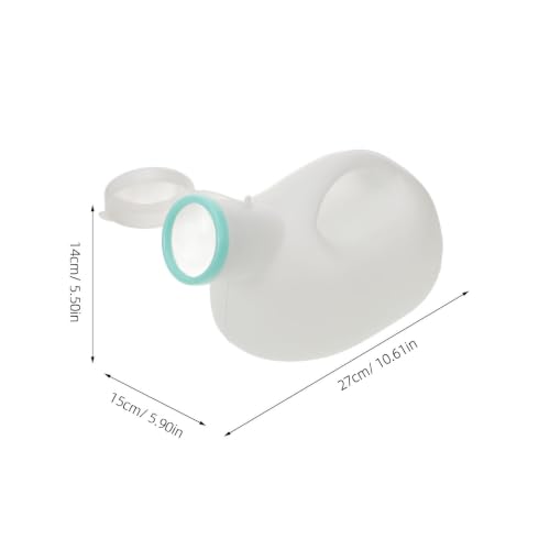 Urinario portátil para hombres de 2000ml en pack de 2 botellas de plástico blanco con tapa 2