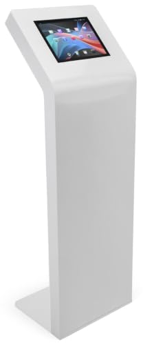 Image of Displays2go 12.9 Inch Tablet Kiosk Stands with Locking Enclosure - (IPGRAND12WH)