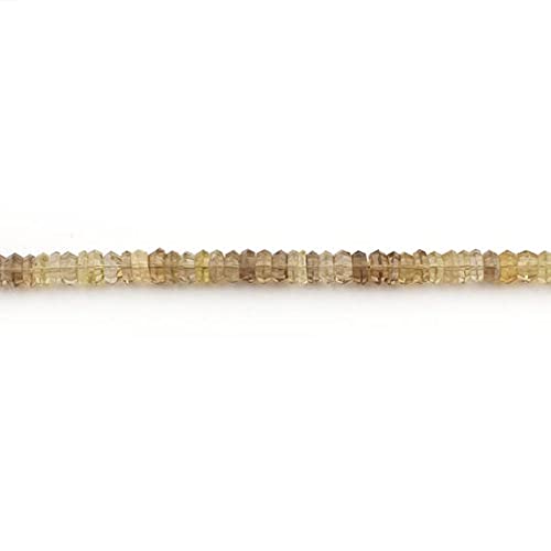 Rondelle Lemon Quartz et Quartz Fumé 9mm pour création de bijoux uniques - LKBEADS 13 Pouces