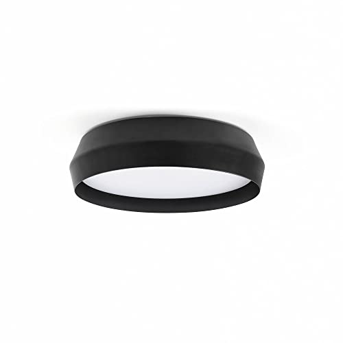Faro Shoku 350 Black, Black Wall/Ceiling Lamp 24W 2700K