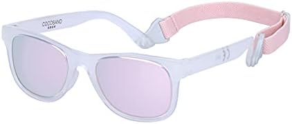 COCOSAND Baby Sunglasses with Strap UV400 Protection Flexible Frame For Girls Boys Age 0-24months