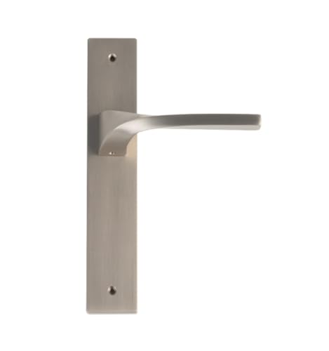 AZERODESIGN- Manillas Puertas Interior- Manetas Puertas Interior Casa- Juego Manillas Puerta Madera- Zamac -Manivela Roseta Especial de 70x50mm (Placa Larga)