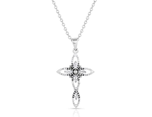 Montana Silversmiths Star of Wonder Crystal Cross Necklace