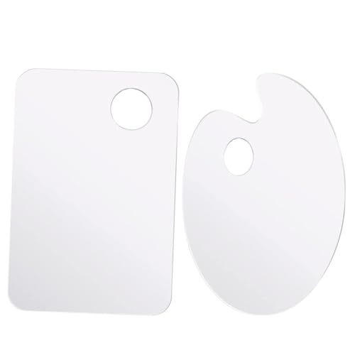 Veemoon Art Painting Pallets Set 2pcs Oil Painting Palette Tray Watercolor Mixing Tray Acrylic Pigment Mixer Plate