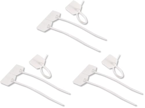 Image of 100PCS White Self Locking Nylon Waterproof Shipping Tags (Pack of 3)