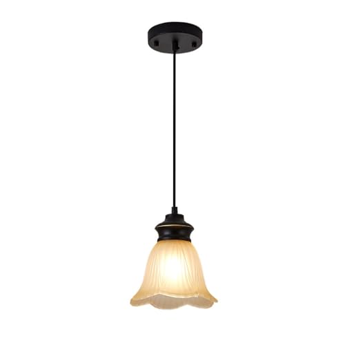 Luminaires suspendus avec grainé réglables en hauteur abat-jour fleur