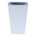 Tall Self Watering Indoor Outdoor for Patio Planter Pot Tall Planters for Outdoor Plants Large Square Planter Flower Pot with Drainage Holes Taper Planter Lightweight Self Watering Plant Pot White