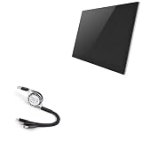 BoxWave Cable Compatible with Alcatel Xess - AllCharge miniSync, Retractable, Portable USB Cable - Jet Black