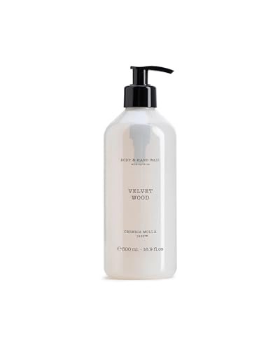 Garden Center Shop | Cerería Mollá 1899 | Jabón corporal Velvet Wood 500 mL | Limpieza suave y fragancia intensa | Gel natural para uso diario | Envase elegante