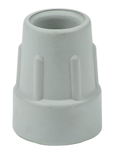 Qty: 4X 22mm (7/8) Heavy Duty Rubber Ferrules for Crutches - Grey - By Lifeswonderful