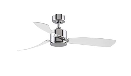 Fanimation-SculptAire-52-inch-IndoorOutdoor-Ceiling-Fan-with-Clear-Blade-Set-and-LED-Light-Kit-Chrome Fanimation SculptAire 52 inch IndoorOutdoor Ceiling Fan with Clear Blade Set and LED Light Kit Chrome