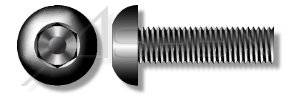 2500pcs 1/4-20 X 5/8 Security Machine Screws Button Head Hex Socket Pin Alloy Steel Plain AFTPR-21530-D5