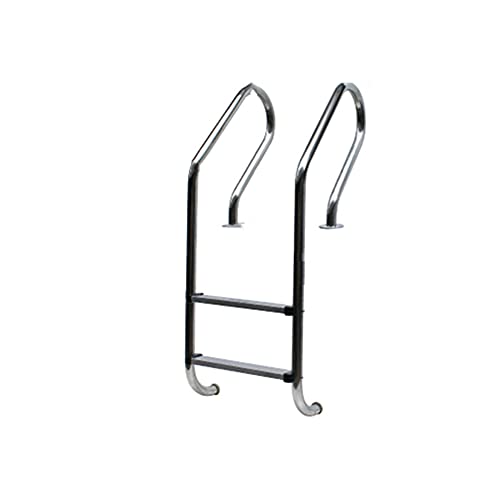 Escalera para piscina acero inoxidable 2 peldaños 50x28x130cm