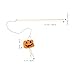 POPETPOP Halloween Cat Teaser Wand Toy with Bell Interactive Pumpkin Lantern Stick for Indoor Cats Engaging Kitten Play Accessory to Stimulate Curiosity and Exercise
