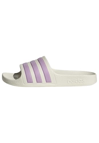 adidas Unisex-Kids Adilette Aqua Off White/Bliss Lilac/Off White 6