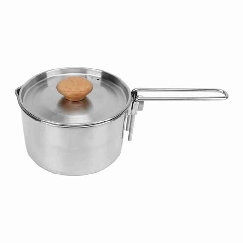 Bouilloire de camping inox anti-rouille 1L pour éliminer l'encombrement en rando