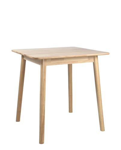 KAYELLES Table de Cuisine carrée Bois Massif Verni 75 x 75 cm 2 Personnes Nita (Bois Clair)