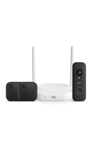 Image of Blink Outdoor XR+ and Battery Doorbell 2K+ - Extended range wireless Outdoor 4 camera and 2K battery doorbell. Sync Module XR+ included - 2 camera system + doorbell