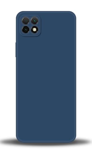 WUACYEAMING Compatible with Huawei nova Y60 Case,with Camera Lens Protector Ultra Slim Liquid Silicone Cover Anti-Scratch Shockproof Case-Blue