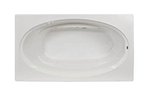 Jacuzzi J4D7242WLR1XXW White 72" x 42" Signature Drop In Whirlpool Bathtub with 6
