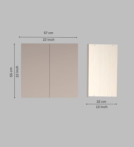 Image of SPECIALITY PANELS 2 Door Wall Cabinet with UV Profile Shutter | Wall Mounted Storage Cabinet for Kitchen Bathroom Living Room | Wooden Wall Cabinet Organizer Mocha Finish | DIY Assembly